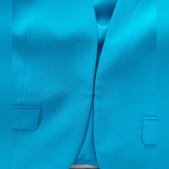 Jones Studio Separetes Blazer Blue Cobalt Open Front Long Sleeves Lined Size M - Picture 3 of 8